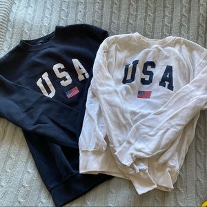 Brandy Melville White “USA” Sweater